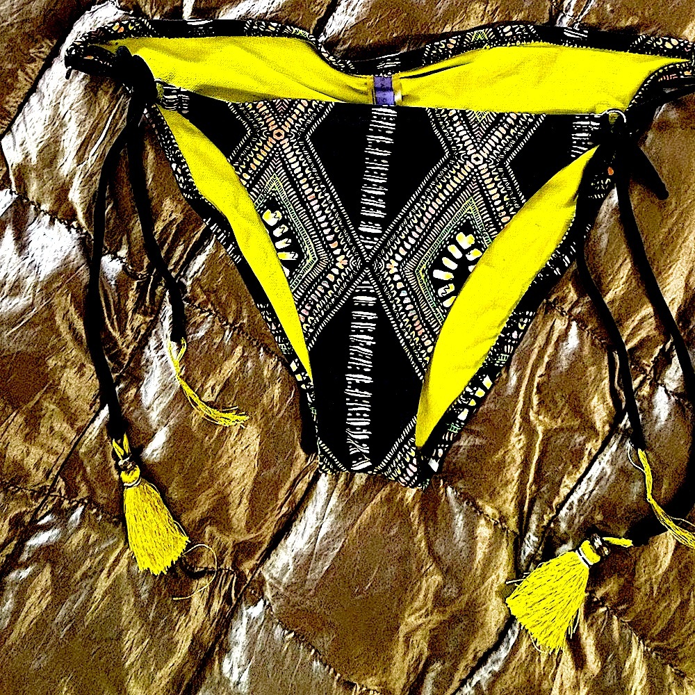 Radio Fiji Stylish Yellow Tassels and Patterned Bikini Bottom - Picture 2 of 12